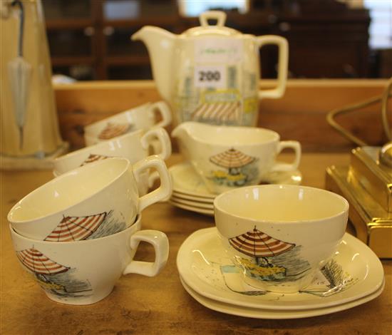 Midwinter Riviera pattern coffee set